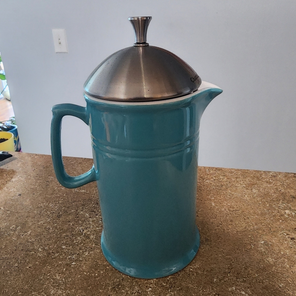 Le Creuset Teal Stoneware French Press